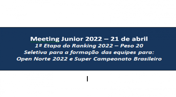 Meeting Junior 2022 - O primeiro encontro dos futuros campeões